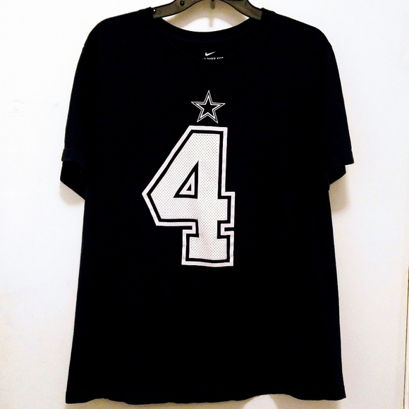 DALLAS COWBOYS The Nike Tee Men's L Navy Blue Short Sleeve #4 Dak Prescot - Picture 4 of 4